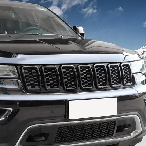 Vista 7 de JeCar Kit de molduras de malla para Jeep Grand Cherokee 2017-2020, color negro (7 unidades)