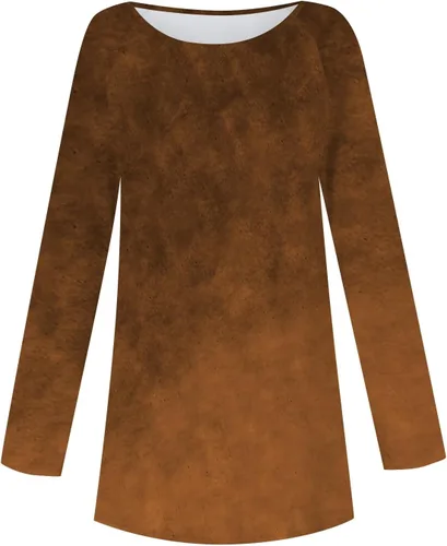 Vista 2 de Trajes de otoño para mujer, con estampado de manga larga, cuello redondo, casual, holgados, cómodos y elegantes