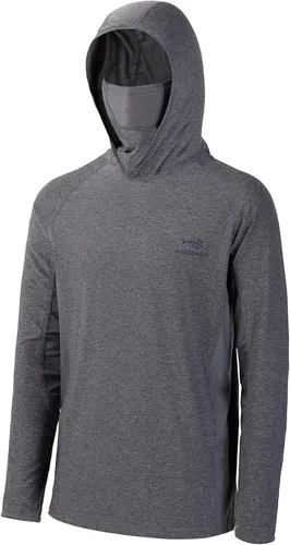 Vista 22 de Bassdash UPF 50+ Camisa de pesca de manga larga para hombre con máscara y pasamontañas UV para el cuello Verde Aqua