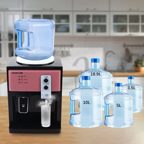 Vista 9 de Dispensador de agua de encimera de carga superior para dispensador de enfriador de agua caliente y fría de 5 galones, pequeña máquina eléctrica