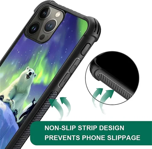 Vista 653 de Funda compatible con iPhone 15, diseño de elefantes africanos, diseño increíble a prueba de golpes, antiarañazos, carcasa trasera de policarbonato