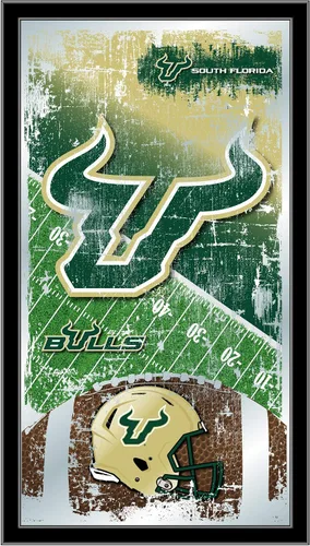 Vista 21 de Espejo de fútbol Appalachian State de 15" x 26" por Holland Bar Stool Company Appalachian State University