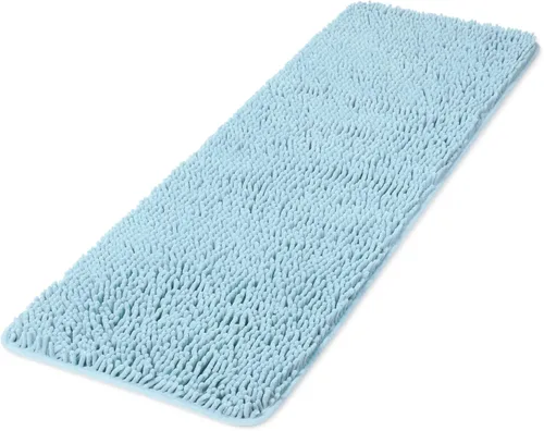 Vista 238 de Yeaban Alfombra de pasillo de baño de 24 x 72 pulgadas, antideslizante, alfombra de baño larga de felpilla gruesa, absorbente y lavable, alfombra
