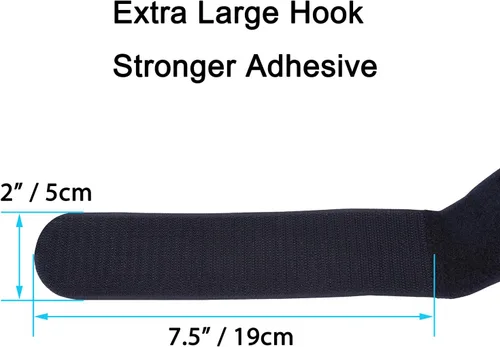 Vista 7 de Wisdompro Paquete de 4 correas de amarre extra grandes de 2 x 37 pulgadas de gancho y bucle resistentes Nailon duradero, reutilizable, largo