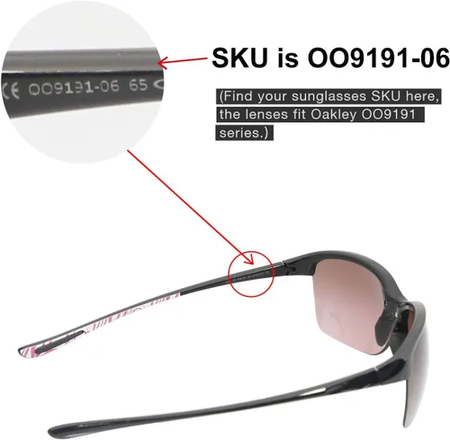 Vista 5 de Walleva Lentes de repuesto para lentes de sol Oakley Unstoppable - Múltiples opciones disponibles