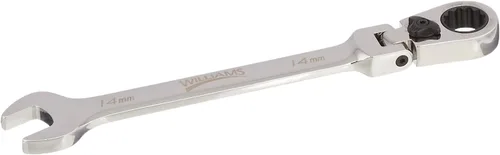 Vista 10 de Williams JHW1210RCF Llave combinada SAE reversible de cabeza flexible de 12 puntos, con acabado cromado pulido - 5/16 pulgadas