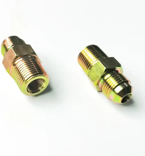 Vista 2 de HQMPC Conector de gas Montaje de acero a gas Montaje de gas para parrilla Stock, Fire Place U1 3/8 "FlareX3/8" MIP (1/8 "FIP) 12 piezas