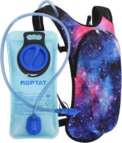 Vista 12 de Mochila de hidratación Roptat con bolsa de agua de 2L - Mochila de agua ligera con bolsa de agua para mujeres, hombres, correr, montar, andar