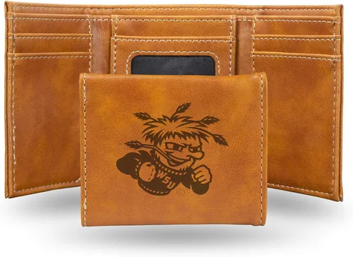 Vista 23 de NCAA Rico Industries - Billetera triple grabada con láser, con grabado láser, accesorio para hombre