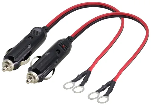 Vista 11 de Enchufe macho para encendedor de cigarrillos de 16 AWG, cable de 12 V, enchufe macho con conductores, fusible de 10 A, cable de enchufe macho