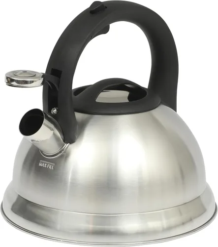 Vista 15 de Hervidor de agua para té con silbido Mr. Coffee 91407.02 Flintshire, de acero inoxidable, 1.75 qt, Plateado Satén cepillado