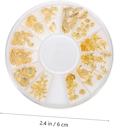 Vista 2 de FOMIYES 1 pieza de decoración de uñas accesorios de uñas adornos oro joyería de uñas estrella de mar decoración de conchas decoración de uñas clavos