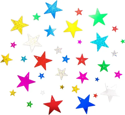 Vista 2 de Lentejuelas y lentejuelas de estrella de 0.31 pulgadas, 0.31 pulgadas, 0.31 pulgadas, suministros de manualidades para bricolaje, cuentas