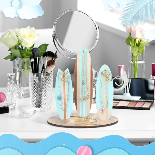 Vista 5 de Organizador de joyas para tabla de surf, decoración navideña Azul