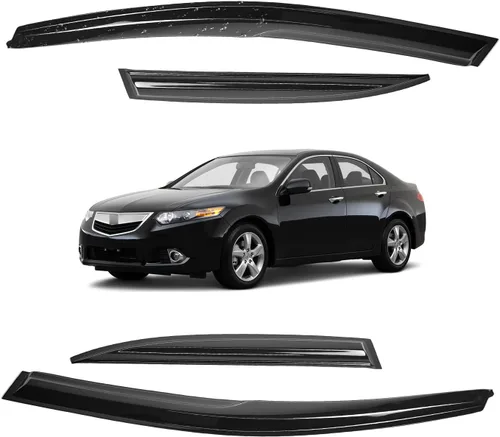 Vista 56 de Viseras para ventanas para Mazda 3 Sedán 4 puertas 2004 2005 2006 2007 2008 2009 estilo JDM Mugen, deflector de viento, protector solar y de lluvia