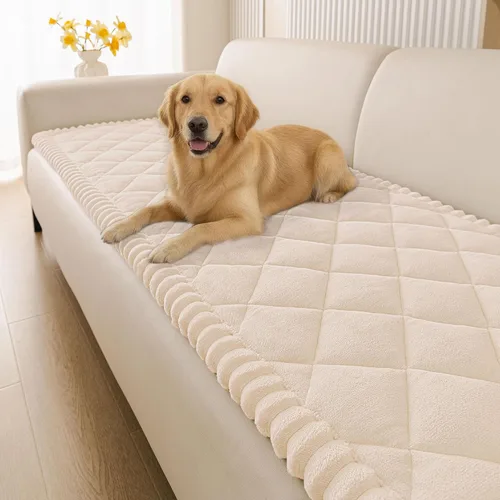 Vista 15 de Smiry Couch Cover for Dogs, Non Slip Washable Pet Sofa Protector for Large Dogs, Cats, Fuzzy Plush Sofa Covers Backrest & Armrest, Against Fur, Dirt