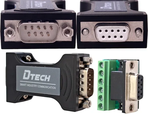 Vista 4 de DTECH Adaptador convertidor de datos de comunicación serie RS232 a RS485 / RS422 tamaño mini