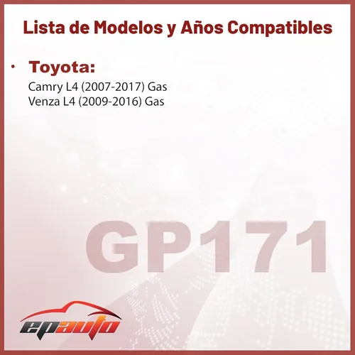 Vista 2 de EPAuto GP171 (CA10171) Filtro de Air de panel rígido para Camry (2007-2015), Venza L4 (2009-2015) Toyota Camry L4 Gas (2007-2017), Venza L4 Gas