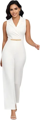 Vista 29 de DeftSharp Overol largo y elegante para mujer, sexy, para cóctel, fiesta, club, casual, para trabajo