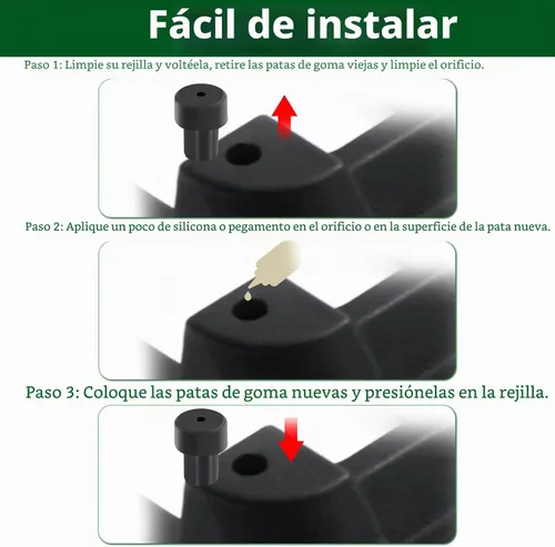 Vista 6 de W10919249 - Piezas de repuesto para patas de goma Samsung, protector de estufa Kitchenaid, parachoques superiores, rejilla de quemador