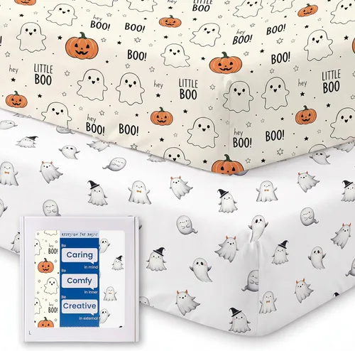 Vista 39 de Sábanas suaves para cuna de niño de alta calidad, sábana bajera para cuna ultra transpirable, sábanas súper elásticas de 28 x 52 x 9 pulgadas