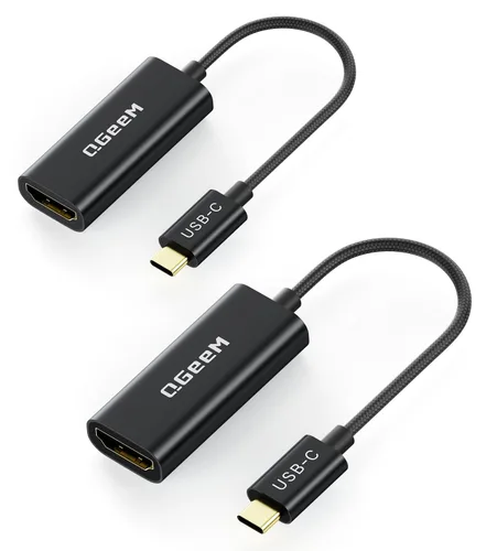 Vista 17 de QGeeM - Adaptador USB C a HDMI, cable adaptador 4K USB tipo C a HDMI [compatible con Thunderbolt 3/4], adaptador HDMI para portátil MacBook Pro/Air