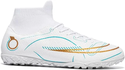 Vista 3 de JIEBUNIAO Botas de fútbol para hombre, zapatos de fútbol profesionales de alta calidad, para interiores y exteriores, cómodos tenis atléticos