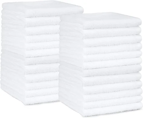 Vista 13 de Amazon Basics Toallas de algodón para la cara, suaves, absorbentes, paquete de 12, color negro, 12 x 12 pulgadas