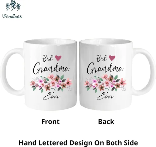 Vista 5 de Vivulla68 Mejor Taza de Café para la Mejor Abuela - Regalo Divertido Para Abuelas, Grammy, Abuelita, Nana, Gigi, Mimi, Mamaw - Regalo Genial Para