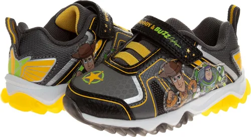 Vista 2 de Disney Pixar Toy Story - Zapatos deportivos para niños - Buzz Lightyear y Woody sin cordones con luces para niños pequeños (niños pequeños)