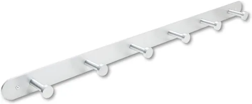 Vista 5 de Safco Perchero de pared con cabeza de clavo, dos ganchos, metal, aluminio satinado (4200)