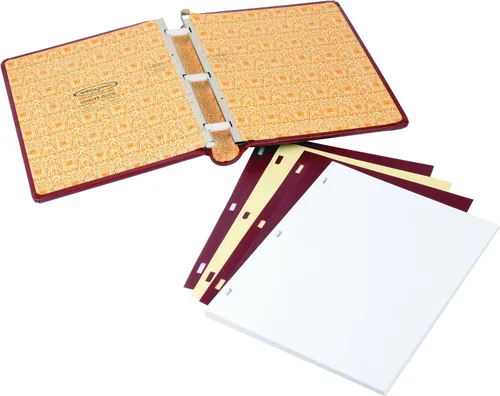 Vista 3 de Wilson Jones 0396-11 Libro de Minutos Looseleaf, cubierta de cuero rojo, 125 páginas, 8 1/2 x 11 pulgadas