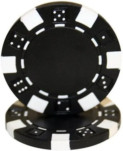 Vista 10 de Brybelly Clay Composite Striped Dice 11.5-gram Poker Chips (100-pack) - Blank Non-denominated Poker Chips - Custom Cash Games and Home Casino Poker