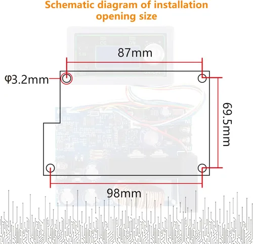 Vista 3 de Módulo de fuente de alimentación ajustable CNC Buck, convertidor de banco ajustable 50 V 20 A 1000 W voltaje y amperímetro regulador de voltaje CC