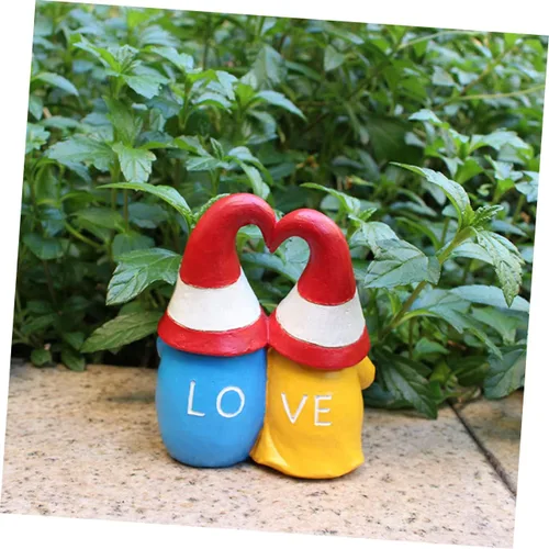 Vista 3 de Adornos de jardín para parejas, decoración de boda, decoración de boda, decoración al aire libre, nomes, gnomo, pareja, escultura, joyería