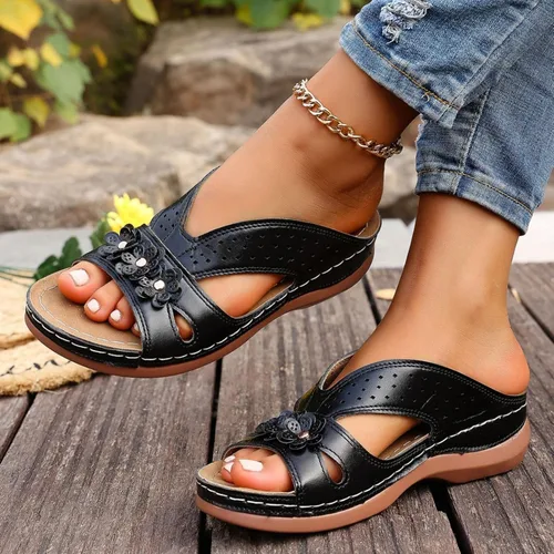 Vista 4 de Ladmiple - Sandalias ortopédicas para mujer, cómodas para caminar, informales, para verano, con soporte para el arco