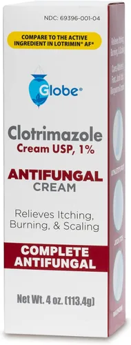 Vista 8 de Globe Clotrimazol Crema antifúngica 1% USP, 4 onzas (paquete de 2), tratamiento antifúngico, alivia la picazón, ardor, agrietamiento y descamación