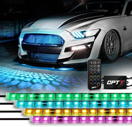 Vista 10 de Kit de iluminación OPT7, modelo Aura, para rejilla de auto