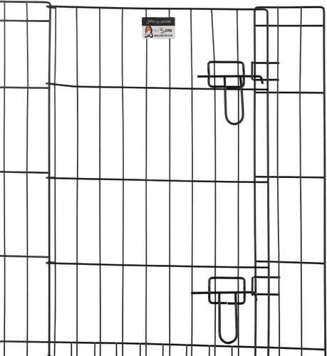 Vista 6 de Pet Trex 8 Panel Pen Ejercicio Parque de juegos para perros con panel y puerta, Negro