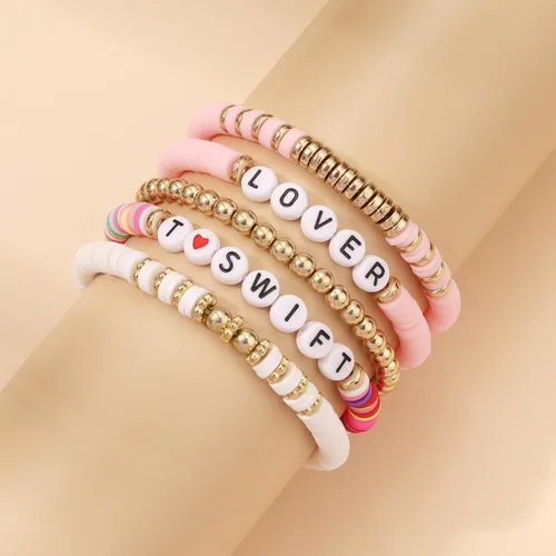 Vista 5 de TS Album - Pulsera inspirada en el álbum con tatuaje de mano, juego de pulseras de amistad para épocas musicales, regalos de joyería para mujeres