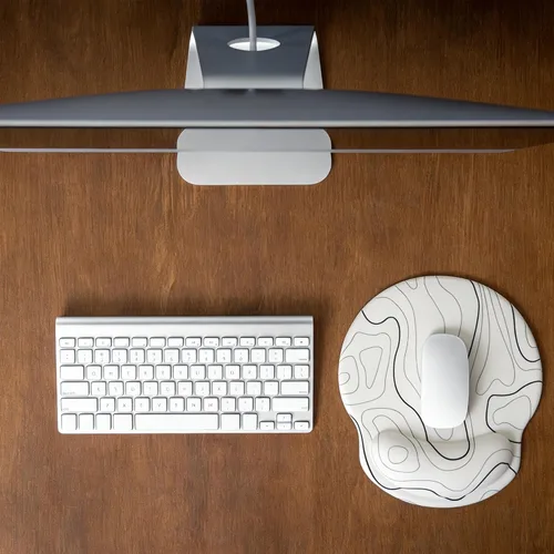 Vista 11 de Alfombrilla de mouse ergonómica con reposamuñecas, accesorios de escritorio de espuma viscoelástica para mujeres, alfombrilla de mouse