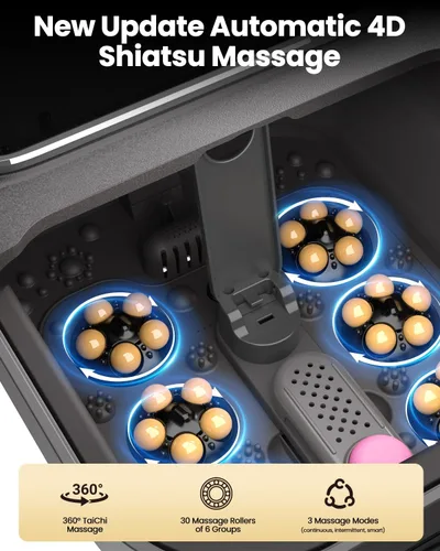 Vista 4 de Spa plegable del pie con calor, masajeador eléctrico del baño