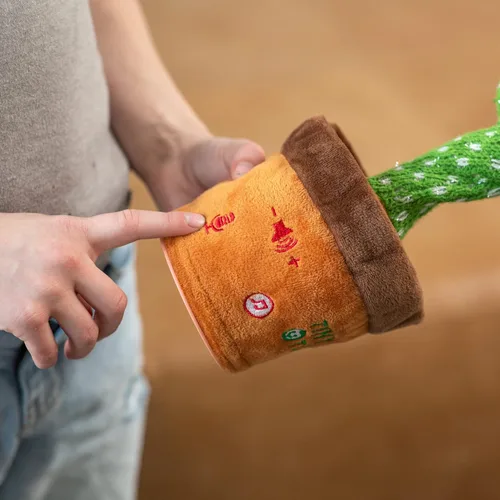 Vista 5 de Juguete de cactus bailarín que imita para bebé - Cactus parlante que imita y canta - 125 canciones, 35 rimas infantiles para niños pequeños