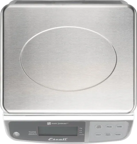 Vista 2 de San Jamar Escali Promzr M-Series Báscula Digital con Retención de Pantalla para Cocinas y Restaurantes, Metal, 33 Libras, Plateado
