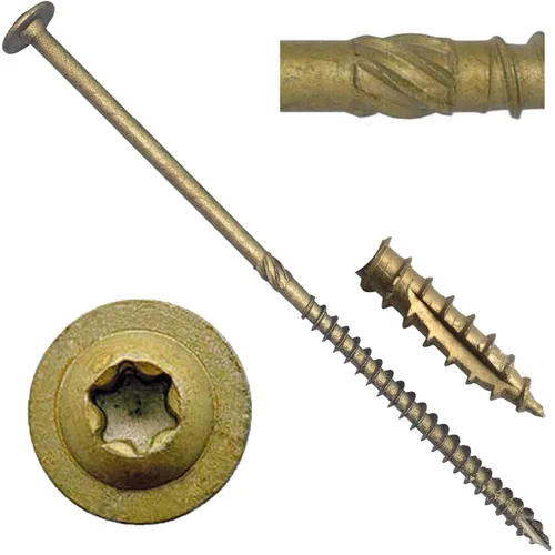 Vista 32 de Jake Sales Tornillo de retraso de construcción #14 x 1 - Tornillo de retraso estructural resistente con accionamiento Torx/Star Drive
