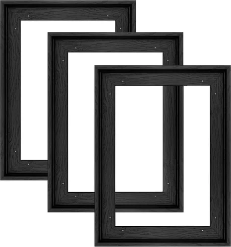 Vista 38 de Marco flotante para pintura en lienzo de 5 x 7 pulgadas con 0.6 a 0.8" de profundidad, paquete de 3 marcos flotantes para impresiones en lienzo