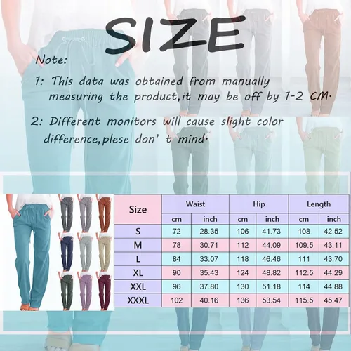 Vista 5 de Pantalones casuales para mujer, pantalones de vestir para mujer, pantalones de yoga para mujer, pantalones capri casuales de cintura alta