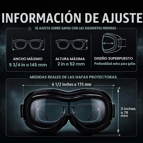 Vista 4 de Bikershades Gafas protectoras para gafas de moto, ciclismo, esquí, paracaidismo, trabajo al aire libre Transparente
