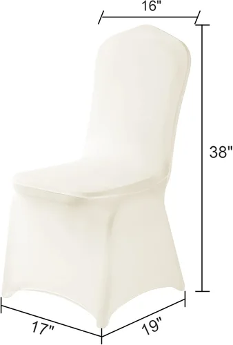Vista 118 de Funda de elastano para silla, 12 unidades, fundas para silla, fundas para sillas de sala de estar, funda extraíble lavable y elástica para silla