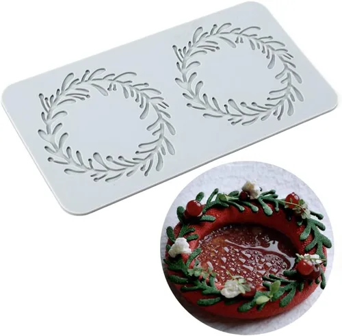 Vista 13 de TUKE Moldes de encaje para decoración de pasteles, moldes de silicona de hojas 3D para hornear moldes de gomitas, moldes de fondant de arcilla